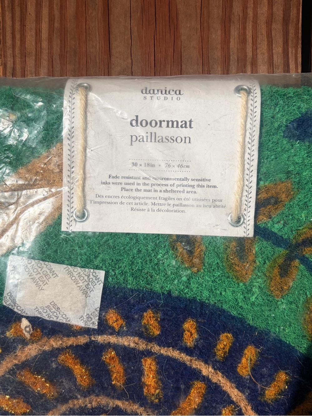 Danica Studio Snail Doormat 30x18 100% Coir Fiber Glitter Accents India - Picture 7 of 10